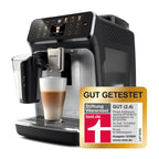 Philips Serie 5500 Kaffeevollautomat – LatteGo Milchsystem, 20 heiße und kalte Kaffeespezialitäten, 40% leiser mit SilentBrew, QuickStart, Schwarz Verchromt (EP5547/90)